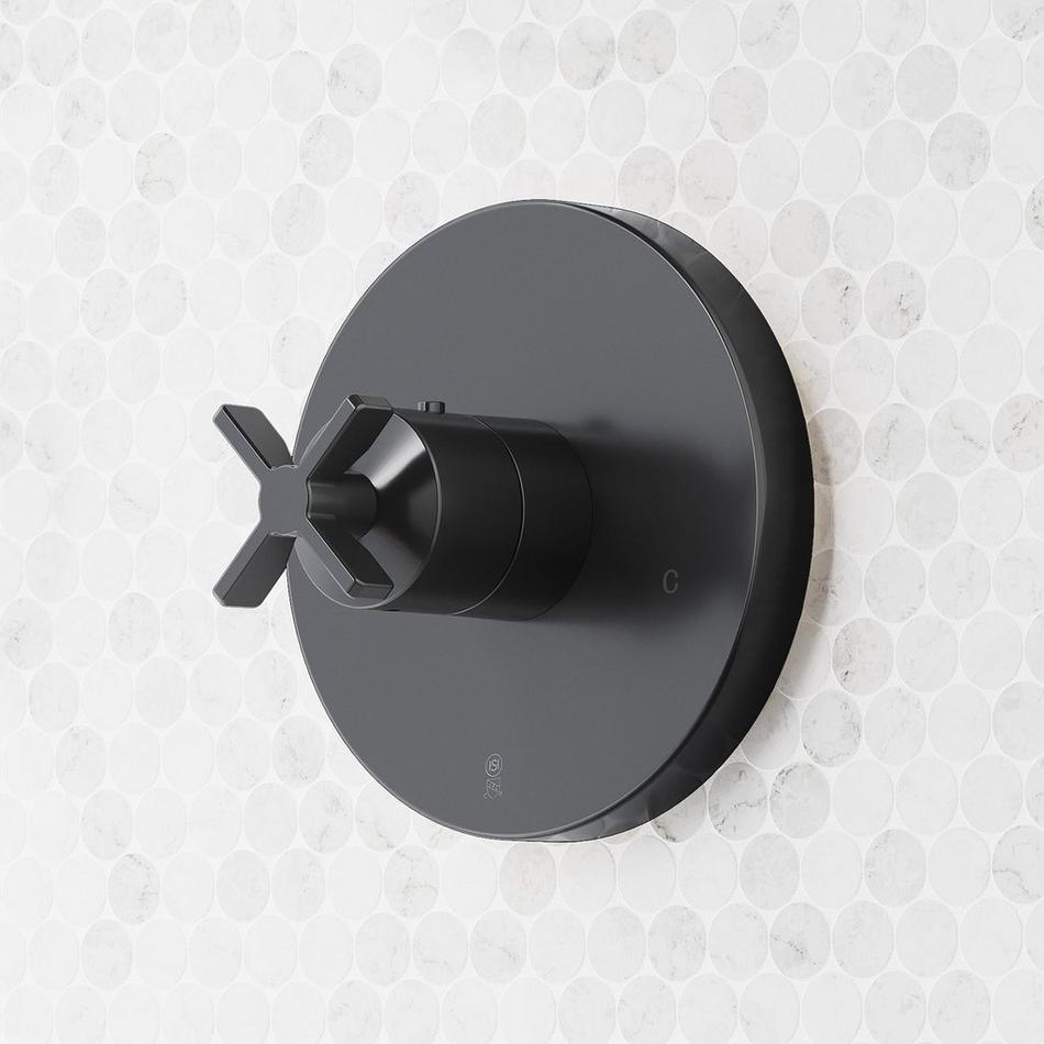 Vassor Thermostatic Shower System With 3 Body Sprays and Hand Shower - Matte Black, , large image number 4