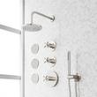 Vassor Thermostatic Shower System With 3 Body Sprays and Hand Shower, , large image number 1