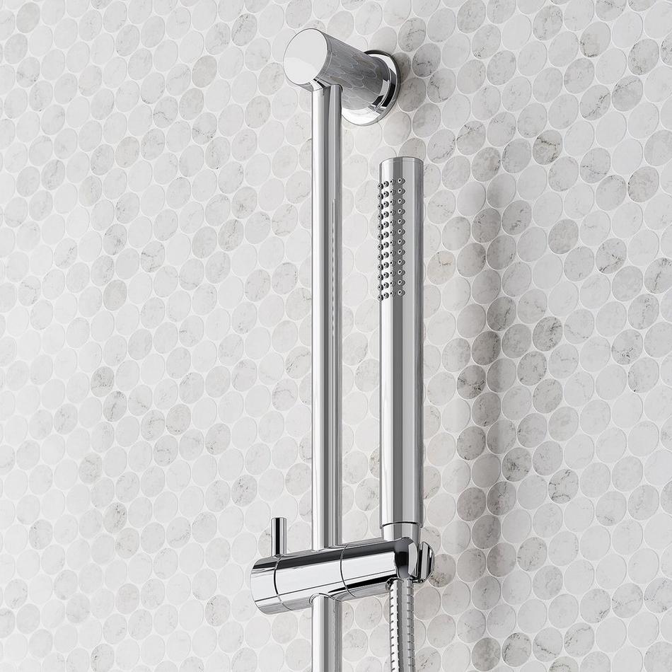 Vassor Thermostatic Shower System With 3 Body Sprays, Slide Bar and Hand Shower - Chrome, , large image number 5