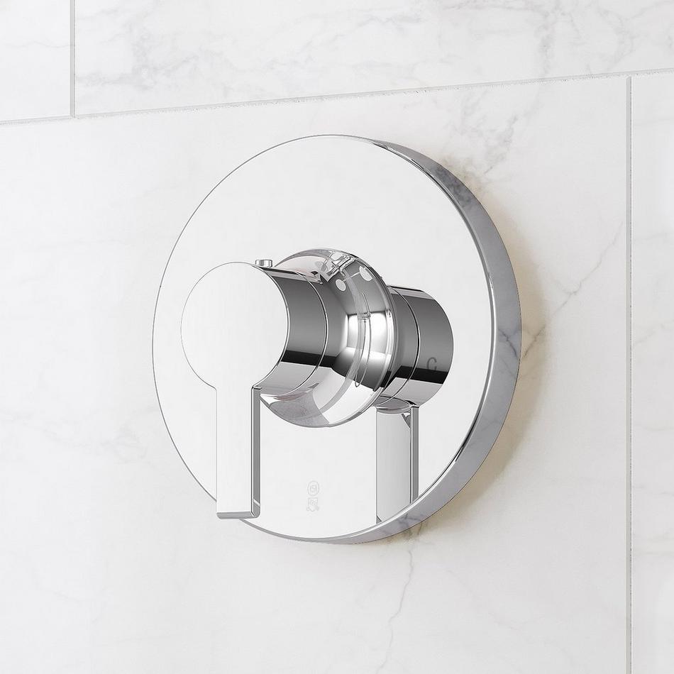 Lentz Thermostatic Shower Valve Trim and 1/2" Rough-In Valve - Lever Handle - Chrome, , large image number 0