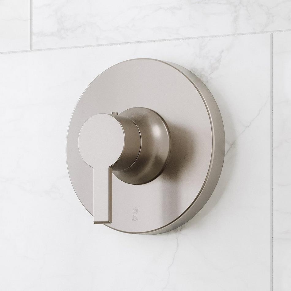 Lentz Thermostatic Shower Valve Trim and 1/2" Rough-In Valve - Lever Handle - Brushed Nickel, , large image number 0