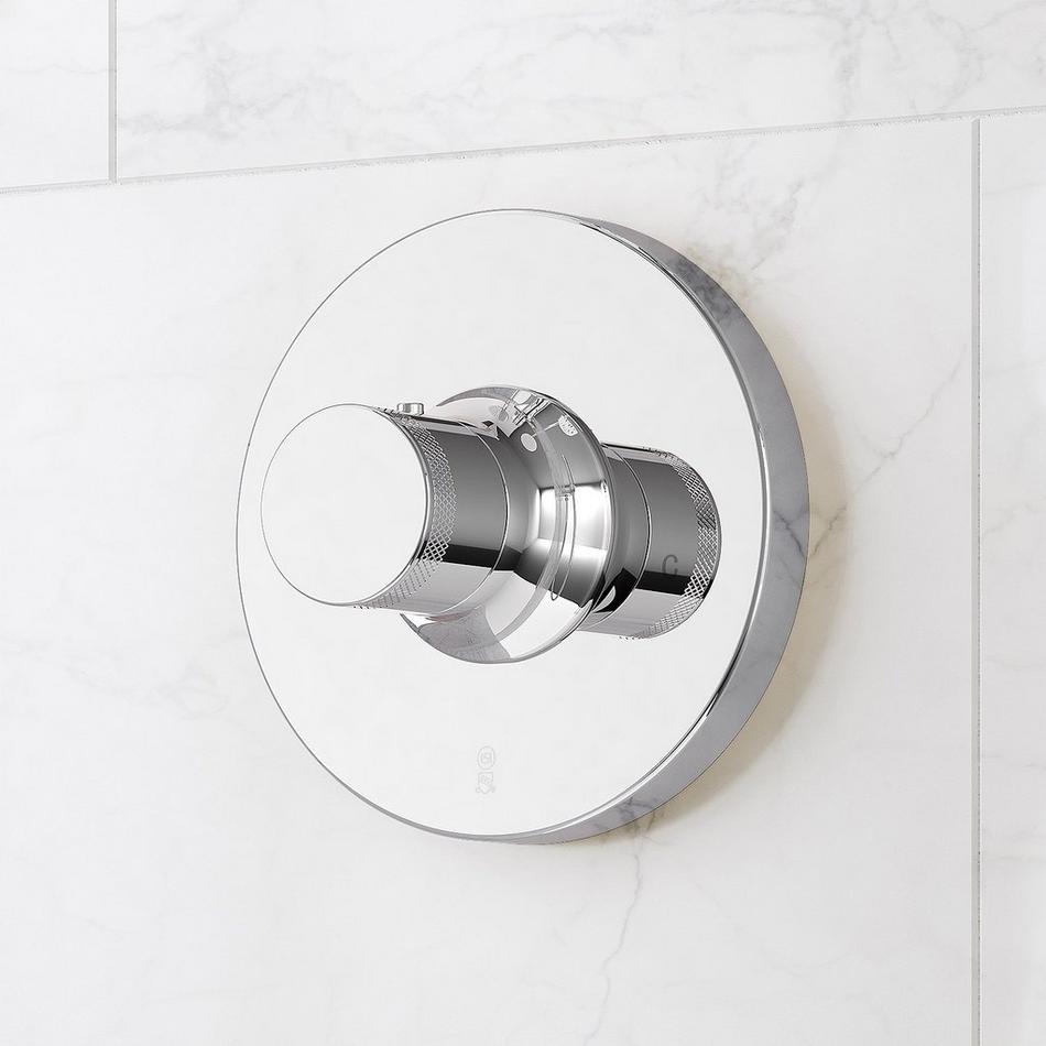 Lentz Thermostatic Shower Valve Trim and 1/2" Rough-In Valve - Knob Handle - Chrome, , large image number 0