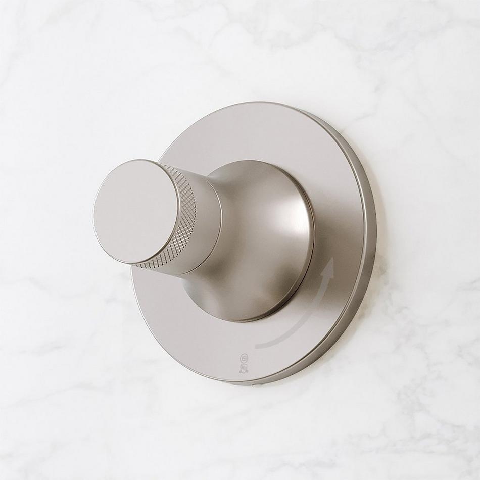 Lentz In-Wall Shower Volume Control Handle and 1/2" Rough-In Valve - Knob Handle - Brushed Nickel, , large image number 0
