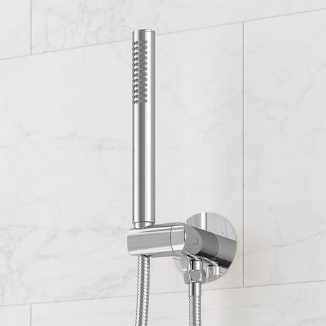 Lentz Thermostatic Shower System With Hand Shower - Knob Handles