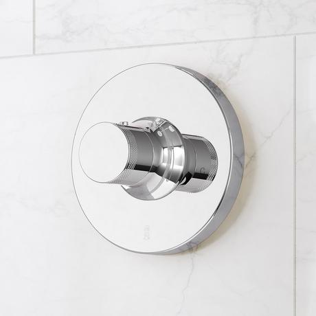 Lentz Thermostatic Shower System With Hand Shower - Knob Handles