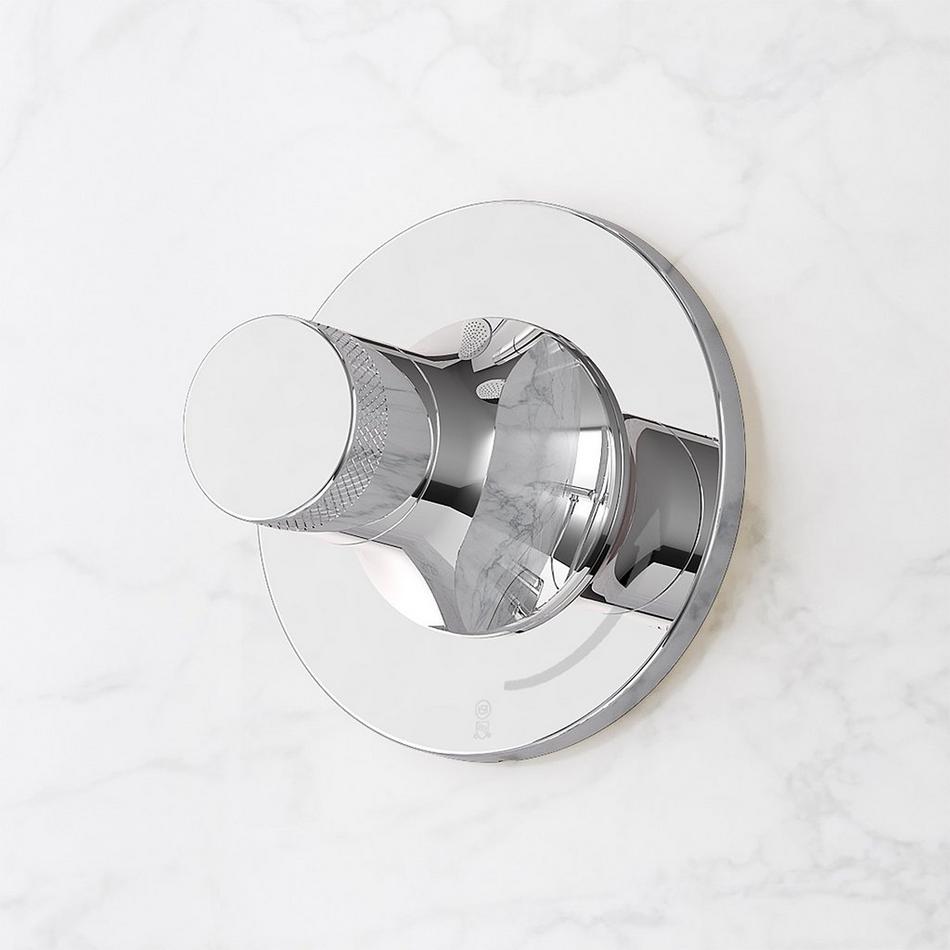 Lentz Thermostatic Shower System With Hand Shower - Knob Handles - Chrome, , large image number 3