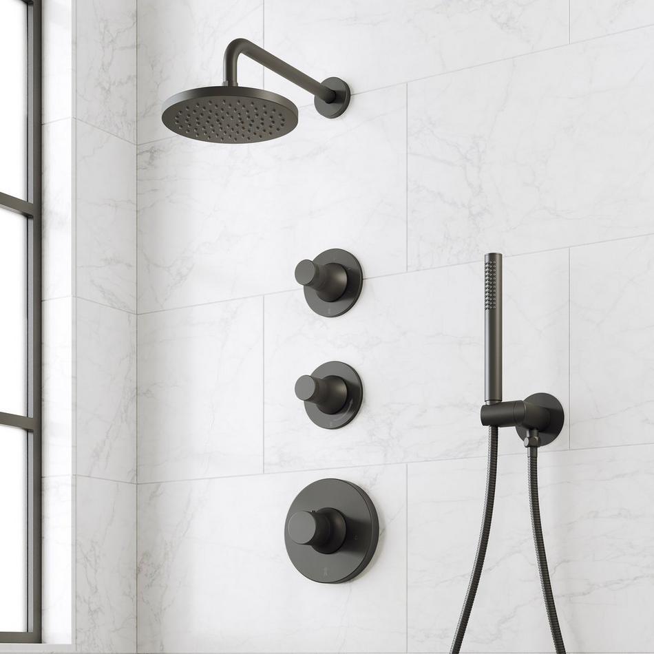 Lentz Thermostatic Shower System With Hand Shower - Knob Handles, , large image number 3