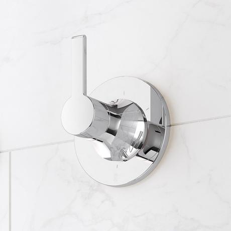 Lentz Thermostatic Shower System With Slide Bar and Hand Shower - Lever Handles