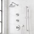 Lentz Thermostatic Shower System With Slide Bar and Hand Shower - Knob Handles, , large image number 2