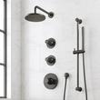 Lentz Thermostatic Shower System With Slide Bar and Hand Shower - Knob Handles, , large image number 3