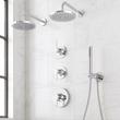 Lentz Thermostatic Shower System With Dual Showerheads and Hand Shower - Lever Handles, , large image number 2