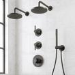 Lentz Thermostatic Shower System With Dual Showerheads and Hand Shower - Lever Handles, , large image number 3