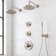 Lentz Thermostatic Shower System With Dual Showerheads and Hand Shower - Knob Handles, , large image number 1