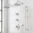 Lentz Thermostatic Shower System - Dual Showerheads, Slide Bar and Hand Shower - Lever Handles, , large image number 2