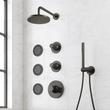 Lentz Thermostatic Shower System With 3 Body Sprays and Hand Shower - Lever Handles, , large image number 3