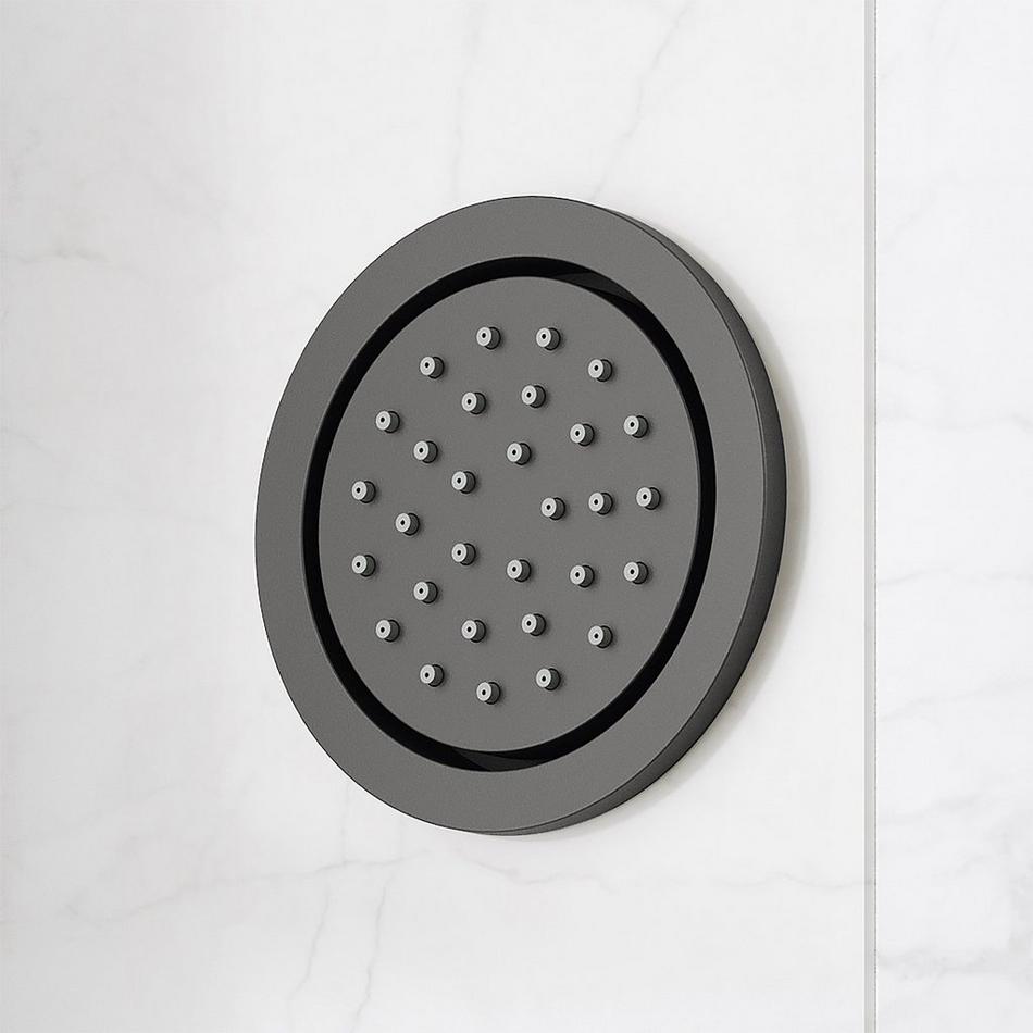 Lentz Thermostatic Shower System With 3 Body Sprays and Hand Shower - Lever Handles - Matte Black, , large image number 6