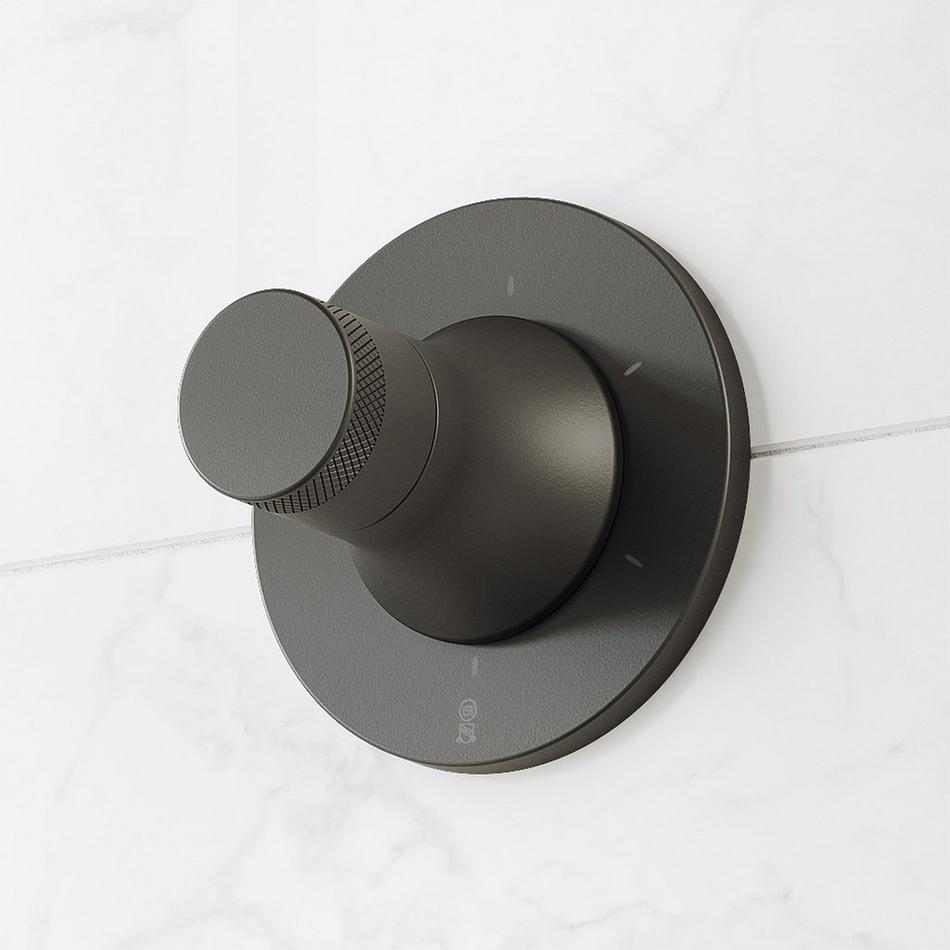 Lentz Thermostatic Shower System With 3 Body Sprays and Hand Shower - Lever Handles - Matte Black, , large image number 2