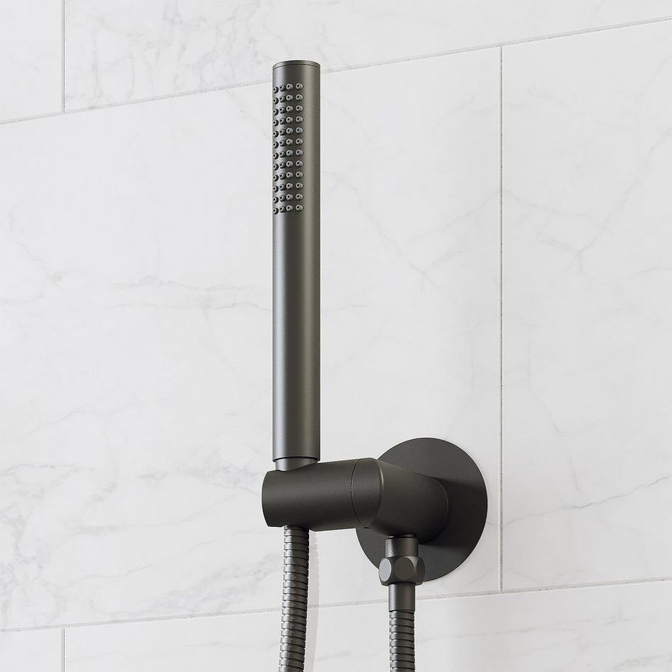 Lentz Thermostatic Shower System With 3 Body Sprays and Hand Shower - Lever Handles - Matte Black, , large image number 5