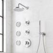 Lentz Thermostatic Shower System With 3 Body Sprays and Hand Shower - Knob Handles, , large image number 2