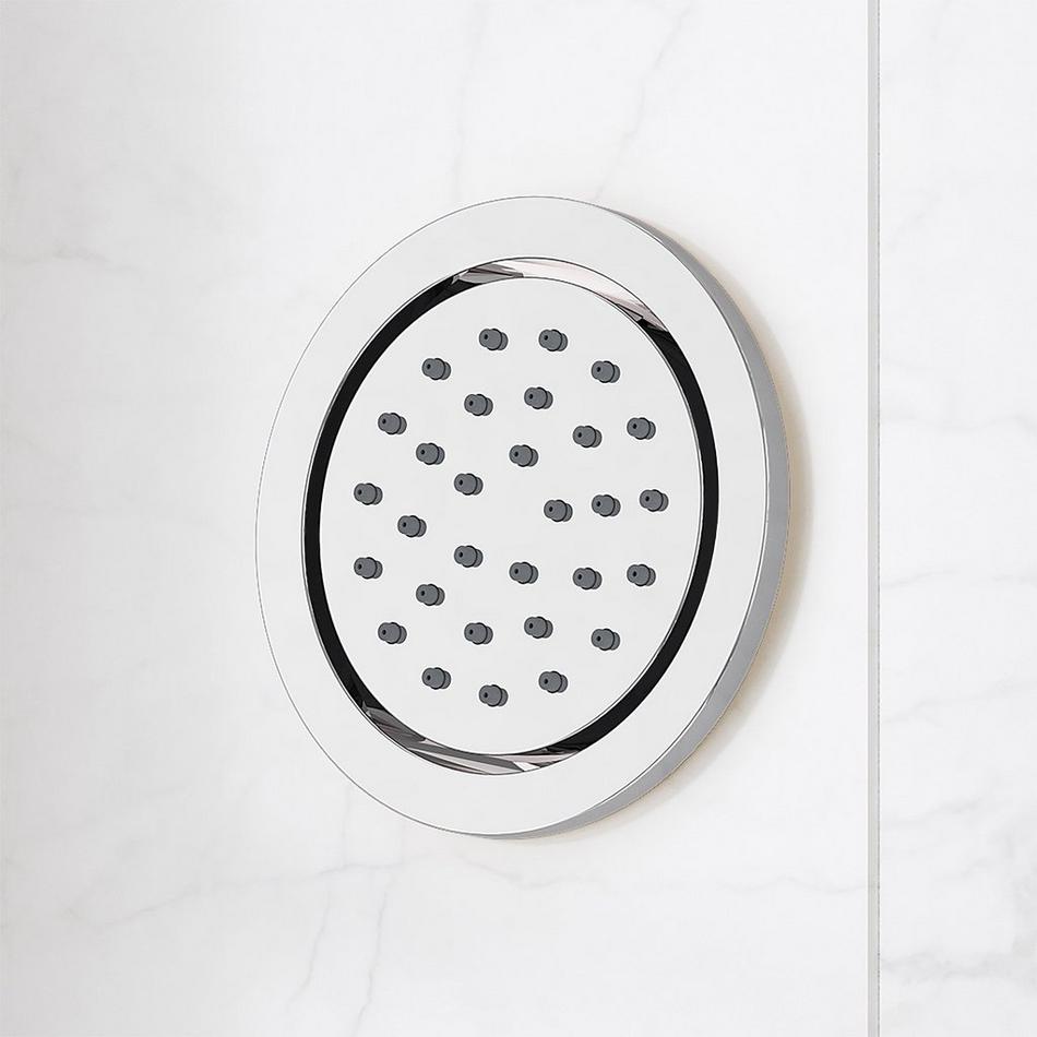 Lentz Thermostatic Shower System With 3 Body Sprays and Hand Shower - Knob Handles - Chrome, , large image number 1