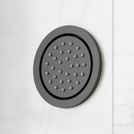 Lentz Thermostatic Shower System With 3 Body Sprays and Hand Shower - Knob Handles