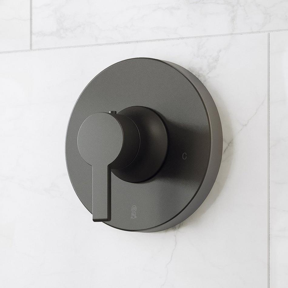 Lentz Thermostatic Shower System With 3 Body Sprays and Hand Shower - Knob Handles - Matte Black, , large image number 4