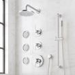 Lentz Thermostatic Shower System - 3 Body Sprays, Slide Bar and Hand Shower - Lever Handles, , large image number 2