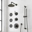 Lentz Thermostatic Shower System - 3 Body Sprays, Slide Bar and Hand Shower - Lever Handles, , large image number 3