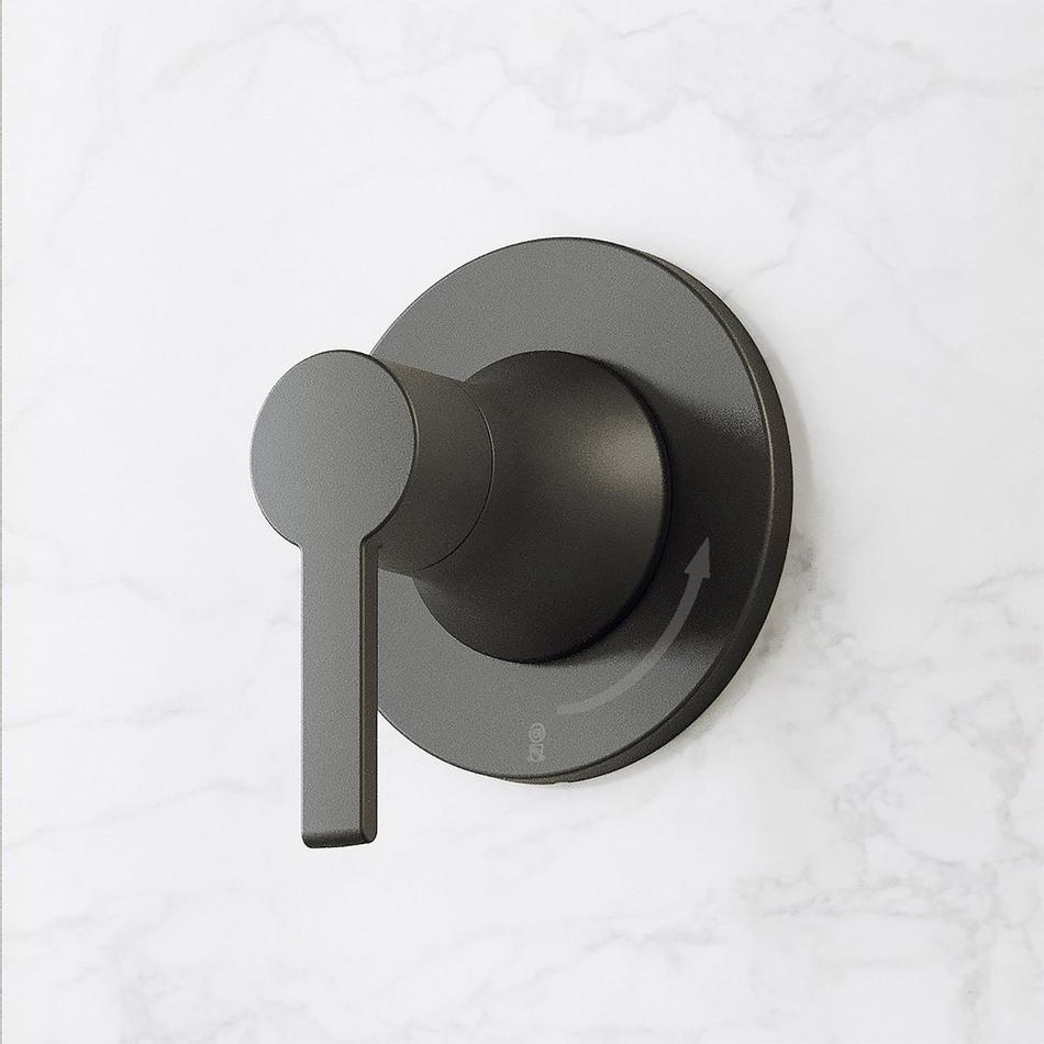 Lentz Thermostatic Shower System - 3 Body Sprays, Slide Bar and Hand Shower - Lever - Matte Black, , large image number 3