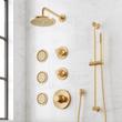 Lentz Thermostatic Shower System - 3 Body Sprays, Slide Bar and Hand Shower - Knob Handles, , large image number 0