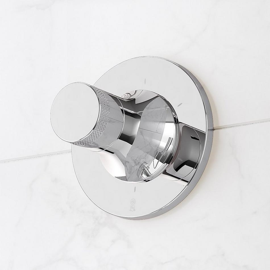 Lentz Thermostatic Shower System - 3 Body Sprays, Slide Bar and Hand Shower - Knob - Chrome, , large image number 2