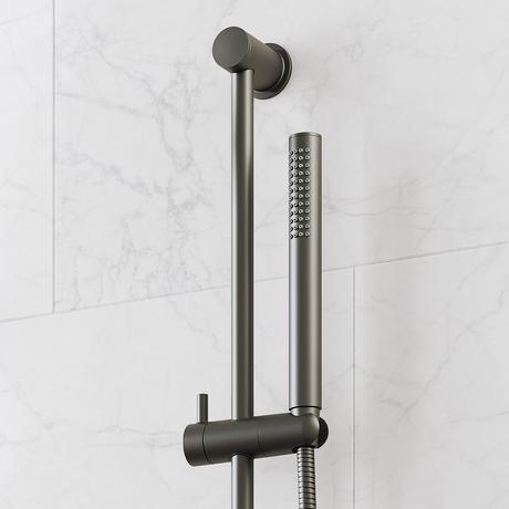 Lentz Thermostatic Shower System - 3 Body Sprays, Slide Bar and Hand Shower - Knob Handles