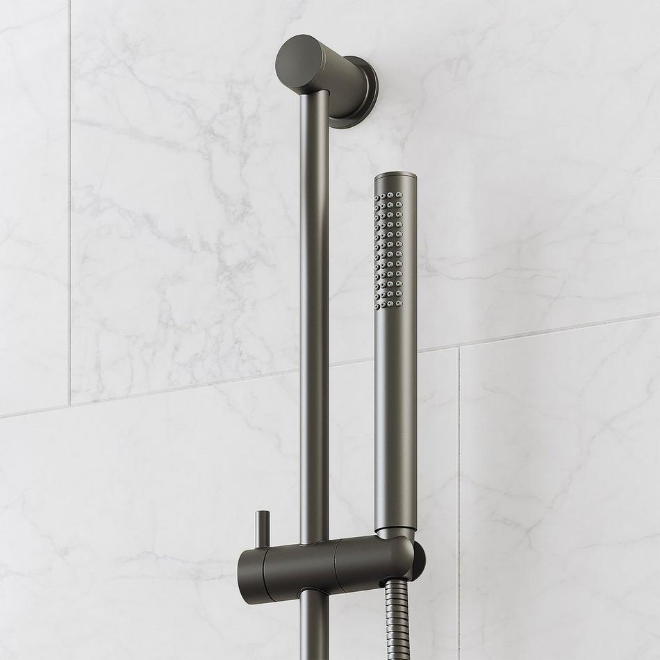 Lentz Thermostatic Shower System - 3 Body Sprays, Slide Bar and Hand Shower - Knob - Matte Black, , large image number 5