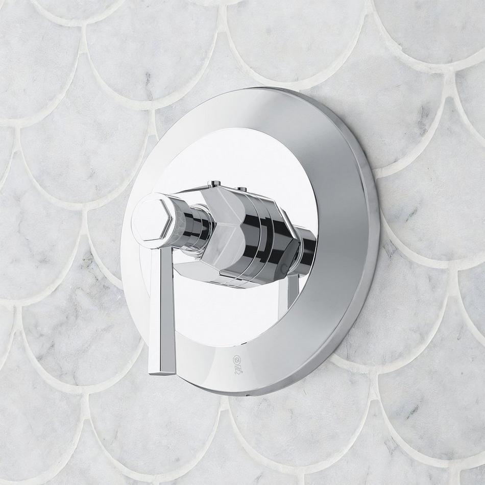 Elita Thermostatic Shower Valve Trim and 1/2" Rough-In Valve - Lever Handle - Chrome, , large image number 0