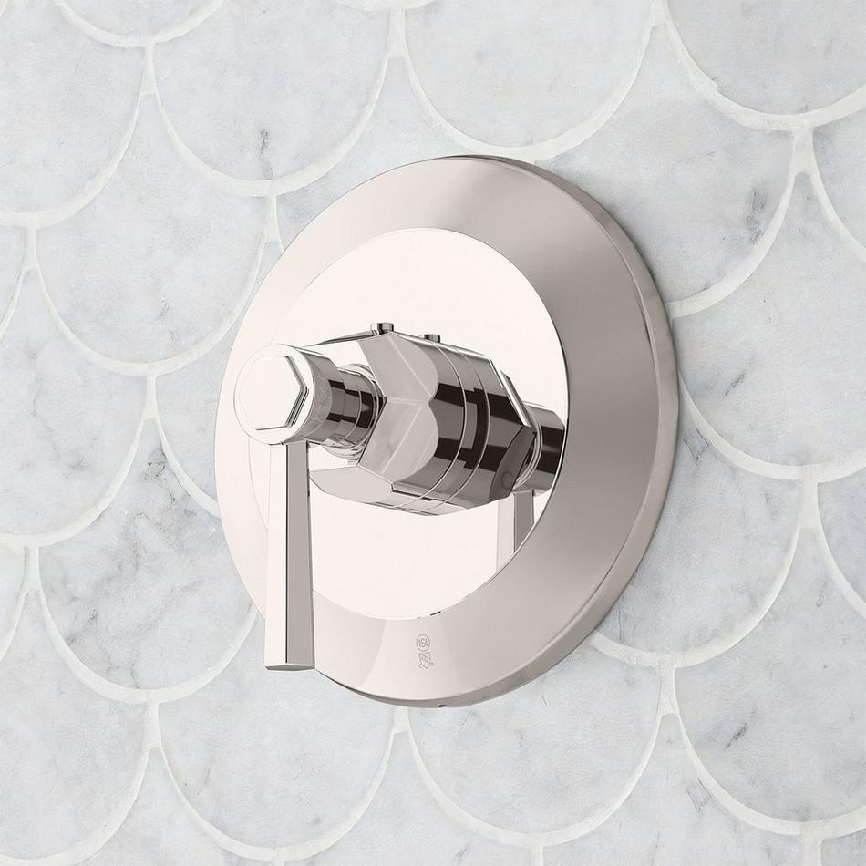 Elita Thermostatic Shower Valve Trim and 1/2" Rough-In Valve - Lever Handle - Polished Nickel, , large image number 0