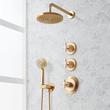 Elita Thermostatic Shower System With Hand Shower - Cross Handles, , large image number 0