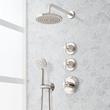 Elita Thermostatic Shower System With Hand Shower - Cross Handles, , large image number 3