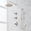 Elita Thermostatic Shower System With Slide Bar and Hand Shower - Lever Handles, , large image number 3