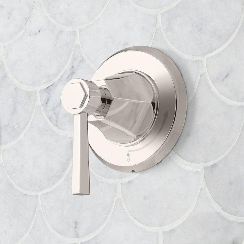 Elita Thermostatic Shower System With Slide Bar and Hand Shower - Lever Handles - Polished Nickel, , large image number 3
