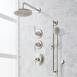 Elita Thermostatic Shower System With Slide Bar and Hand Shower - Lever Handles, , large image number 1