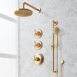 Elita Thermostatic Shower System With Slide Bar and Hand Shower - Cross Handles, , large image number 0