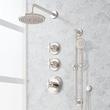 Elita Thermostatic Shower System With Slide Bar and Hand Shower - Cross Handles, , large image number 3