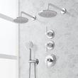 Elita Thermostatic Shower System With Dual Showerheads and Hand Shower - Lever Handles, , large image number 2