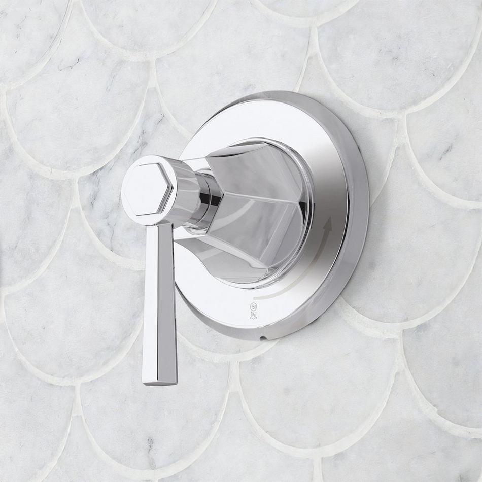 Elita Thermostatic Shower System With Dual Showerheads and Hand Shower - Lever Handles - Chrome, , large image number 3