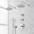 Elita Thermostatic Shower System With Dual Showerheads and Hand Shower - Lever Handles, , large image number 3