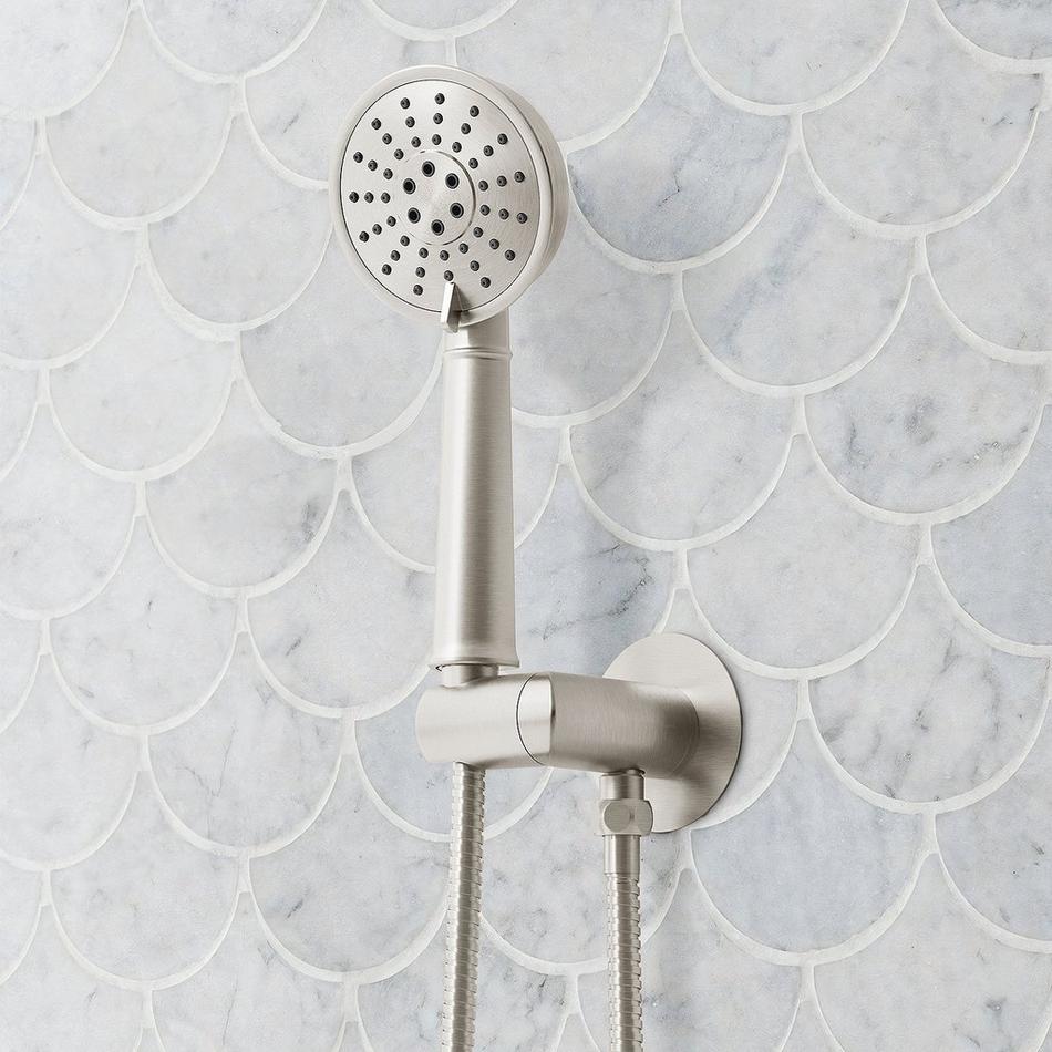 Elita Thermostatic Shower System With Dual Showerheads and Hand Shower - Lever - Brushed Nickel, , large image number 5