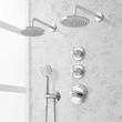 Elita Thermostatic Shower System With Dual Showerheads and Hand Shower - Cross Handles, , large image number 2