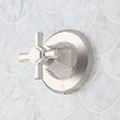 Elita Thermostatic Shower System With Dual Showerheads and Hand Shower - Cross - Polished Nickel, , large image number 2