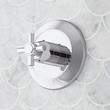 Elita Thermostatic Shower System - Dual Showerheads, Slide Bar and Hand Shower - Cross - Chrome, , large image number 4