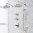 Elita Thermostatic Shower System - Dual Showerheads, Slide Bar and Hand Shower - Cross Handles, , large image number 3